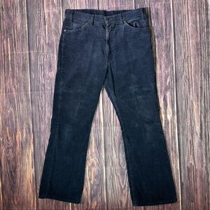 Vintage LEVI'S Navy Blue 517 Boot Cut Cords Corduroy Pants Tag‎ Size 36 X 31